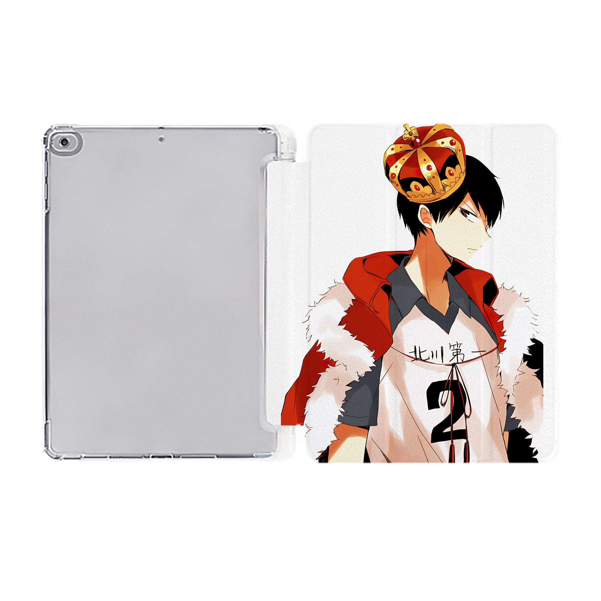 （画像用） ハイキュー!! Haikyu!! IPad ケース ペン収納付き 三つ折りスタンド PUレザー×シリコン 対応機種9.5/10.5/10.9インチ